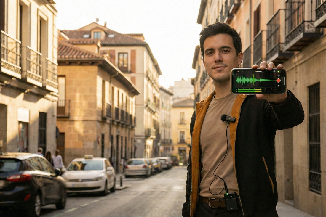Cómo Grabar Audio Limpio en la Calle con tu Móvil con un Micrófono Inalámbrico (Sin Cable Que te Ate)